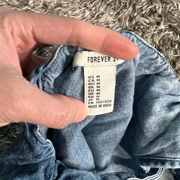 FOREVER21 ONE SHOULDER RUFFLE TOP - Picture 3 of 3